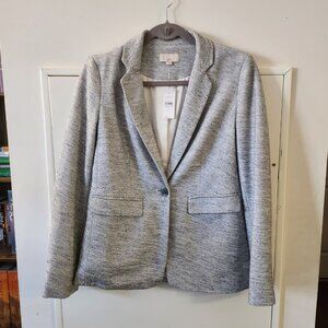 LOFT Women’s Textured One-Button Blazer – Gray